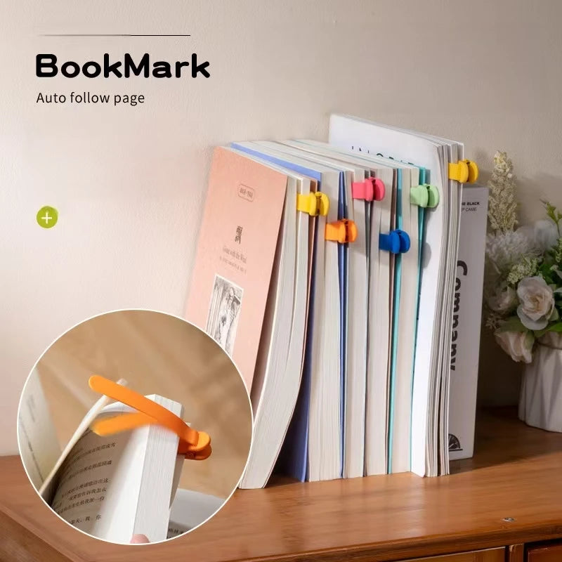 Silikon-Lesezeichen 3er Set – Automatisch seitenfolgendes Buchzeichen, geometrisch