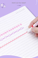 6 Teile/satz Blume Linie Form Highlighter Stift Roller Spitze Kurve Liner Marker Kawaii Koreanische Schreibwaren Schule Bürobedarf Geschenke