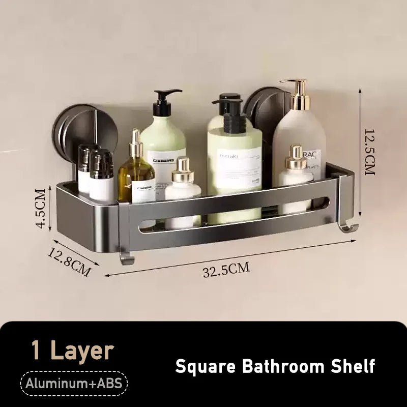 Badezimmer-Ecklagerregal, Saugnapf, Halterung an der Wand, Dusch-Caddy-Box, abnehmbares Badezimmer, Küche, Toilette, Organizer-Rack
