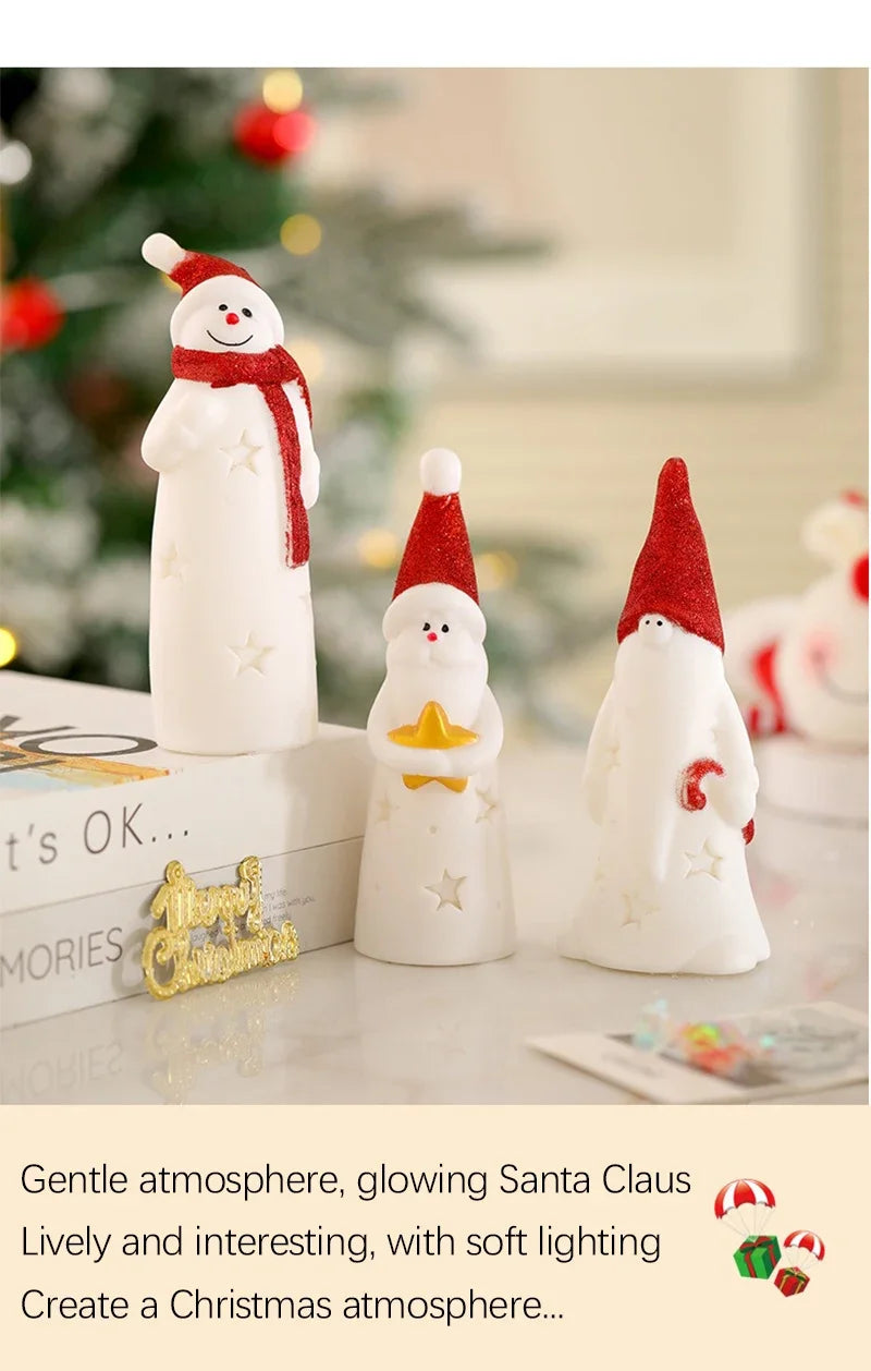 LED Weihnachten Nachtlicht Nette Santa Claus Schneemann Kinder Schlafzimmer Nacht Ornamente Für Urlaub Weihnachten Decora Nacht Lampe