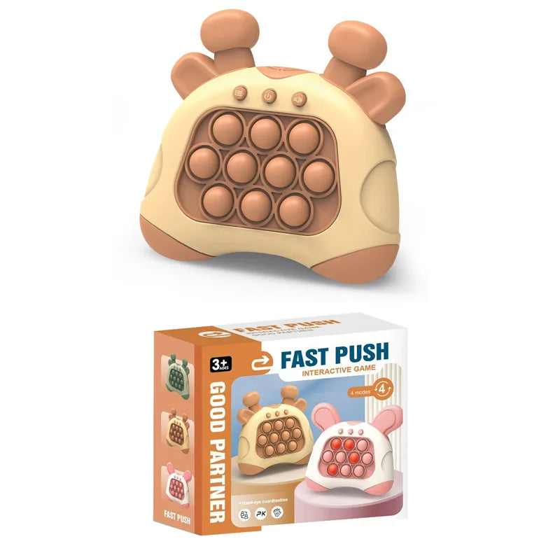 Pop-it Quick Push Game – Handheld mit Licht, 4 Modi, Silikon, CE, für Kinder & Erwachsene