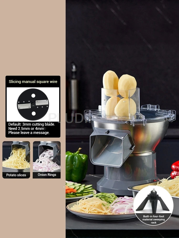 M1 Kommerzieller elektrischer Gemüseschneider, multifunktionale Küchenmaschine, kompakter Schnittlauch, Frühlingszwiebelschneider für Küche, Restaurant, Zuhause