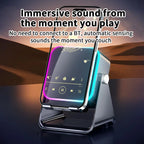 5-in-1 Smartphone-Halter mit Bluetooth-Lautsprecher & kabellosem Laden