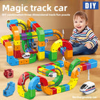 Kinder Magic Track Zug Elektrische Zusammengebaute Bausteine Magnetische Schiene Auto Labyrinth Pädagogisches Spielzeug für Kinder Weihnachten Geschenke