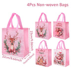 4 stücke Weihnachten Geschenk Taschen Weihnachten Party Dekoration Kinder Gefälligkeiten 2025 Weihnachten Santa Claus Handtaschen Navidad Natal Neue Jahr geschenk 2026