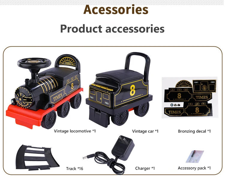Kinder Zug Reiten Spielzeug Ailway Klassische Elektrische Modell Kann EINE Kleine Zug Schiene Auto Kinder Baby Walker Kinderwagen Spielzeug Jungen