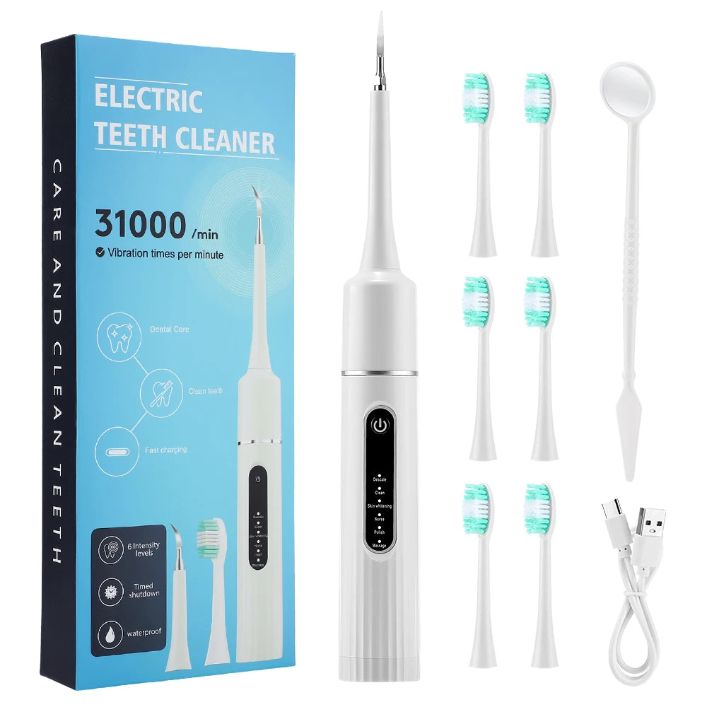 Elektrischer Zahn reiniger Dental Scaler 6 Gänge Schall vibration Zahnbürste Zahnstein Zahnstein entferner Zahn aufhellung Reinigungs werkzeuge