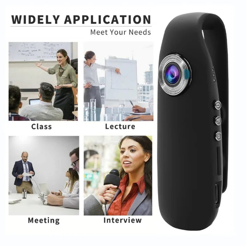 Full-HD-Mini-Bodycam mit Clip und microSD-Speicher