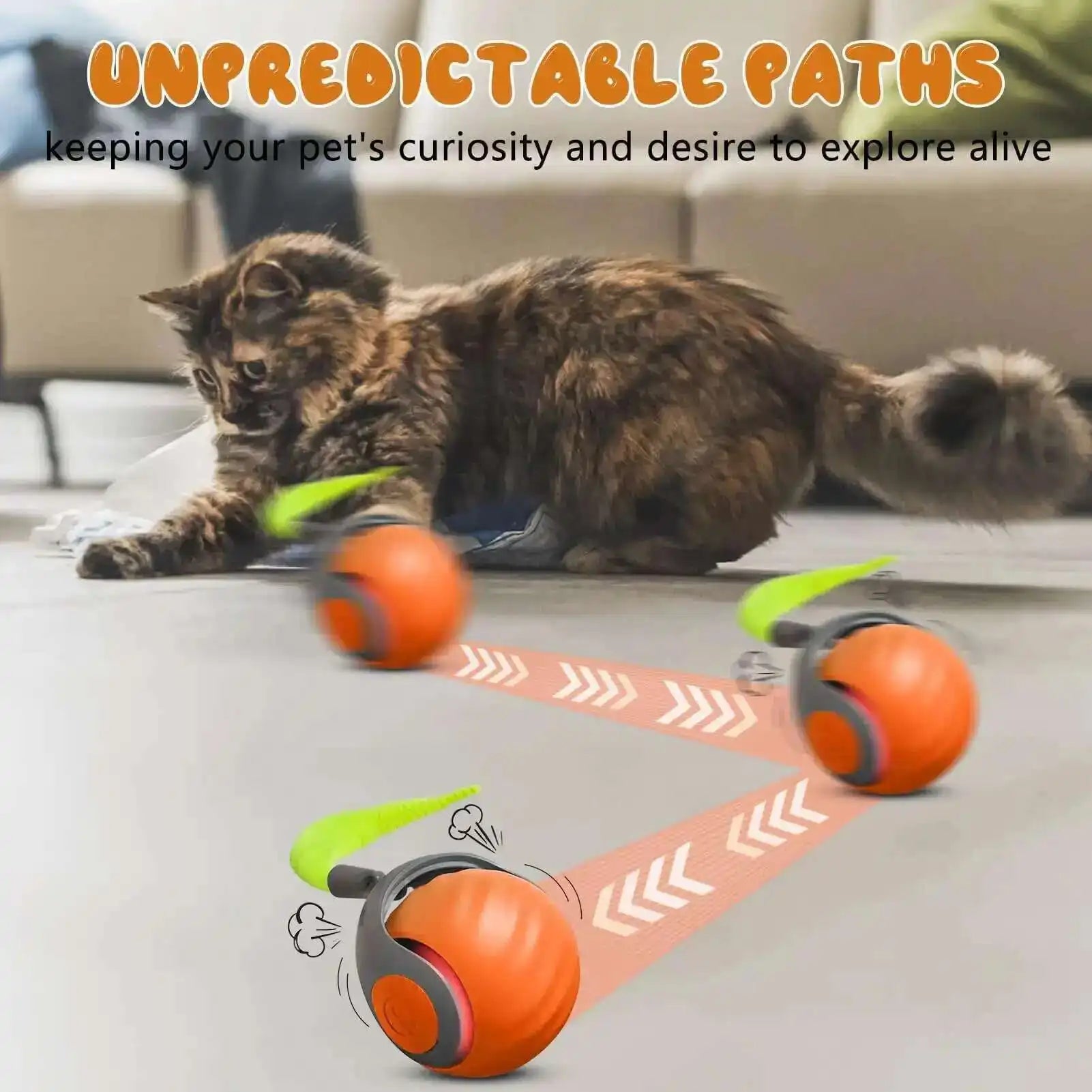 Verkauf Speedy Tail 2,0 Katze Spielzeug Interaktive Katze Spielzeug Ball mit Schwanz Auto Smart Rolling Ball Spielzeug für Katze Haustier Training Imitieren Maus