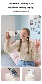 TELESIN LIENE Mini-Fotodrucker Zink, tintenfrei, 300 dpi, kabellos, Bluetooth, tragbarer Foto-Waschautomat mit APP für selbstgemachte Bilder und Geschenke