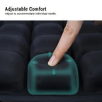 Airbag-Reisekissen, leichtes, atmungsaktives Reisesitzkissen, hoher Rückpralldruck, tragbares 3D-Luftzellen-Sitzkissen-Dekor