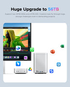 ORICO MiniTower für Mac Mini M4 Pro Dockingstation mit M.2 SSD Typ C Dockingstation Desktop Hybrid-Speichersystem DAS