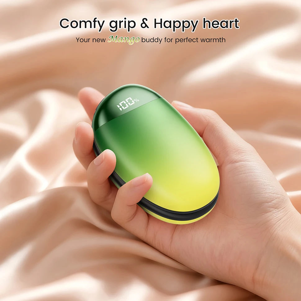 Tragbare Handwärmer, wiederaufladbar, 2 Stück, mit Display, 2-in-1 magnetische elektrische Handwärmer für Camping, Weihnachtsgeschenk