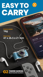 Mini-Daumenkamera, Retro-Digitalkamera, 1080P, Video, tragbar, Reise-Vlog, Anti-Shake-Kamera, unterstützt SD-Karte mit Bildschirm für Kinder