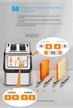 Hochwertige Fabrikpreise, Hochgeschwindigkeits-Touchscreen-Toaster, 2-Scheiben-Smart-Toaster