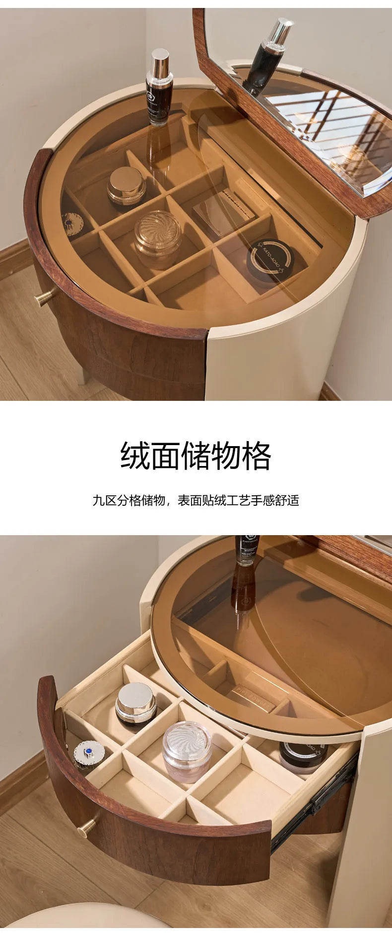 Wohnung Design Schminktisch Runde Luxus Schlafzimmer Set Schminktisch Stuhl Büro Penteadeira De Maquiagem Haus Zubehör