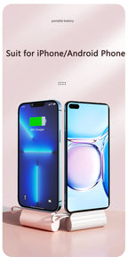 5000 mAh Kapsel Mini Power Bank für iPhone 14 Samsung Huawei Xiaomi Tragbares Ladegerät Powerbank mit Telefonhalter Ersatzakku