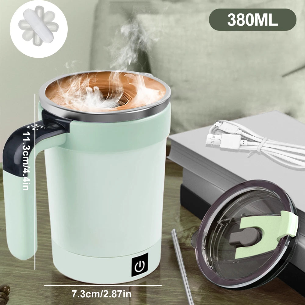 380ML Automatische Rühren Tasse Wiederaufladbare Elektrische Selbst Mischen Kaffee Becher Tragbare Tee Milch Trinkbecher Rotierenden Magnetische Werkzeuge