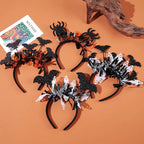 Neues Halloween-Haarband, dreidimensionales weißes Geisterschloss, elektronisches Licht emittierendes Haarband, Geisterkürbis-Haar-Zubehör