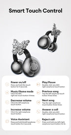 AI-Übersetzungskopfhörer AOC Ohrclip-Ohrhörer OWS Bluetooth Smart LCD-Bildschirm-Touch-Kopfhörer Gaming Wireless Sport Headset 3521