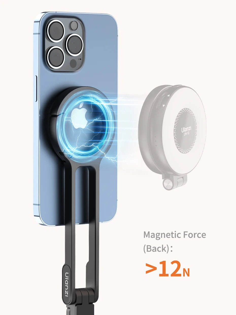 Ulanzi MA30 Magsafe Telefonstativ, doppelseitiger magnetischer Telefonhalter, Telefonständer für iPhone 16, 15, Outdoor-Reisen, Vlog, Live-Streaming
