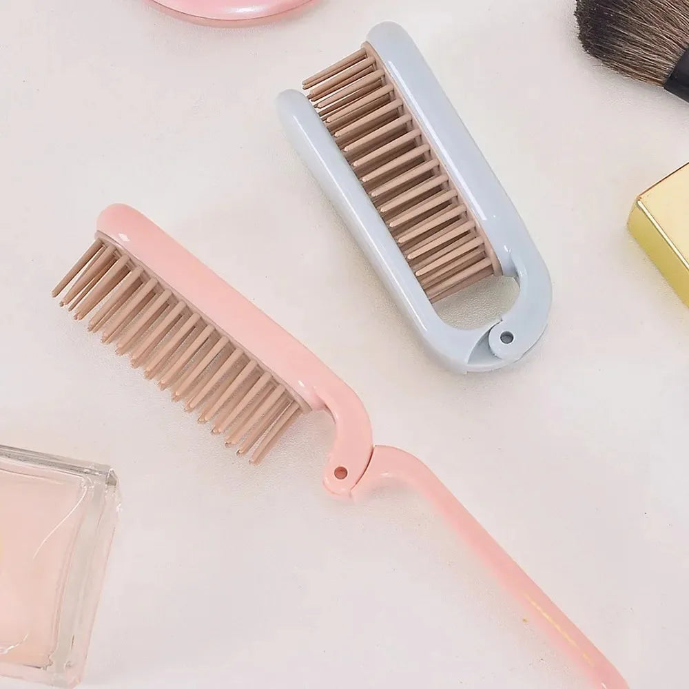1pc Faltbare Haar Kamm Tragbare Entwirren Haar Pinsel Anti Statische Kopf Massage Reise Kämme Haar Styling Zubehör Werkzeuge