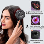 Peigne de massage électrique pour la tête, appareil de massage par vibrations, portable, pour follicules pileux, huile pour cuir chevelu, applicateur liquide, croissance des cheveux, anti-chute