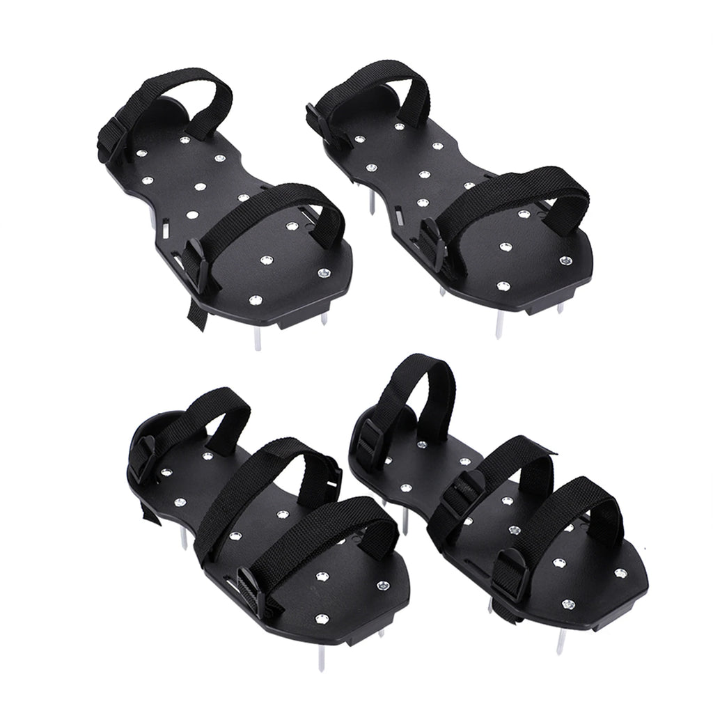 Rasenbelüfter-Schuhe, 1 Paar Rasenbelüfter-Sandalen, robuste Gras-Schuhe mit Spikes und Kunststoffschnalle, Gartenwerkzeug, Rasensandalen