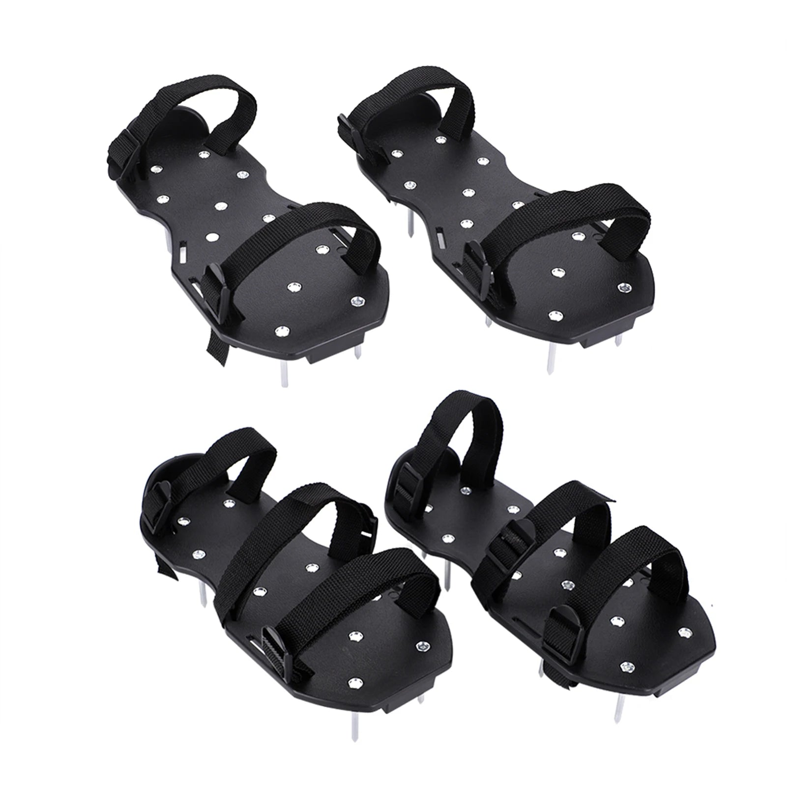 Rasenbelüfter-Schuhe, 1 Paar Rasenbelüfter-Sandalen, robuste Gras-Schuhe mit Spikes und Kunststoffschnalle, Gartenwerkzeug, Rasensandalen