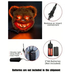 LED-Tiermaske Halloween – Leuchtende Hasen- & Bärmaske für Karneval & Cosplay