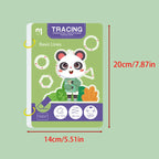 Wiederverwendbares Kinder-Arbeitsbuch-Set mit 34 Seiten und löschbarem Stift – Frühes Lernen der Entwicklung von Schreib- und Zeichenfähigkeiten, Lehrbücher für das Stiftkontrolltraining, innovatives Lernen – perfekt