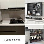 Hebender Zugkorb für den Küchenschrank, oberer Schrank, oberer und unterer Puffer, herunterziehbarer Gewürzkorb, Küchenschrankregal