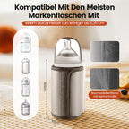 Rbefeuly Tragbarer Flaschenwärmer 6000mAh – USB, 48h Warmhalten, Temperaturkontrolle, Weiß