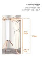 Zusammenklappbarer, drehbarer Wäscheständer, verstellbar um 360° °   Spin platzsparendes kompaktes Stativ mit Holzarmmen für die Organisation zu Hause