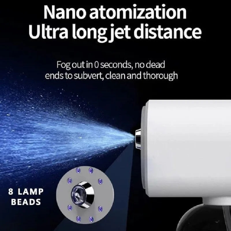 380 ml professionelle tragbare elektrische Nano-Sprühmaschine, kabelloses Alkohol-Desinfektionsmittel, Desinfektionsmittel, Nebelgerät, berührungslose Desinfektion