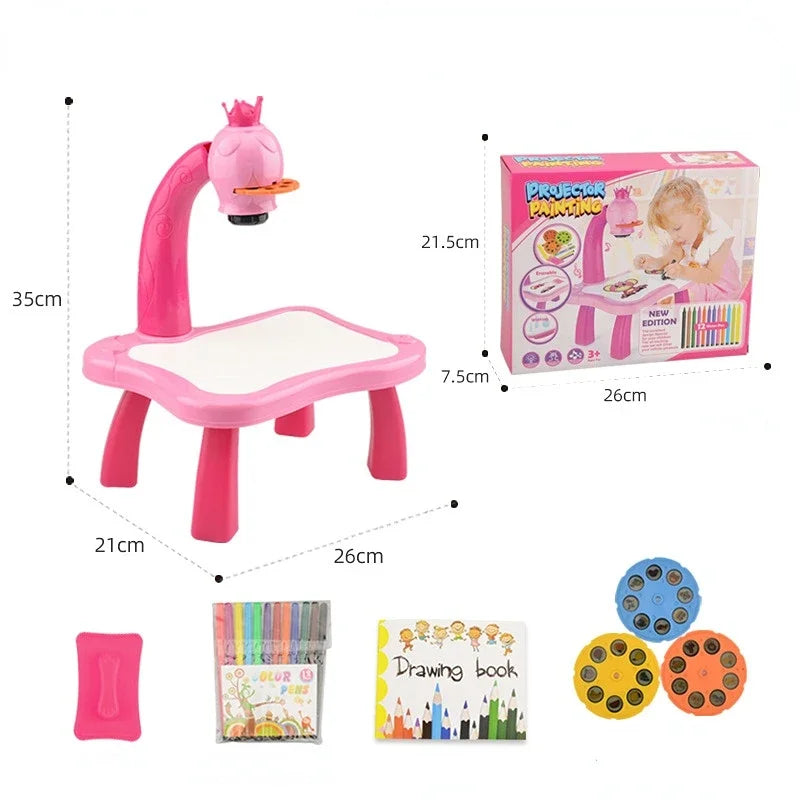 Projektions-Zeichenbrett für Kinder, löschbarer Zeichentisch, magnetisches Schreibbrett, frühkindliche Bildung, Kritzelbrett, Spielzeug