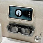 Brillen-Organizer Wandhalter – Selbstklebend, Ohne Bohren, 17,5×3,5×5,8cm | Sonnenbrille & Brille | Weiß, Grau & Transparent