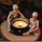 Halloween Totenkopf, Kerzenhalter, Retro Totenkopf Kerzenhalter, Teelampe Tasse, Home Halloween Party Dekoration, Halloween Desktop Decor