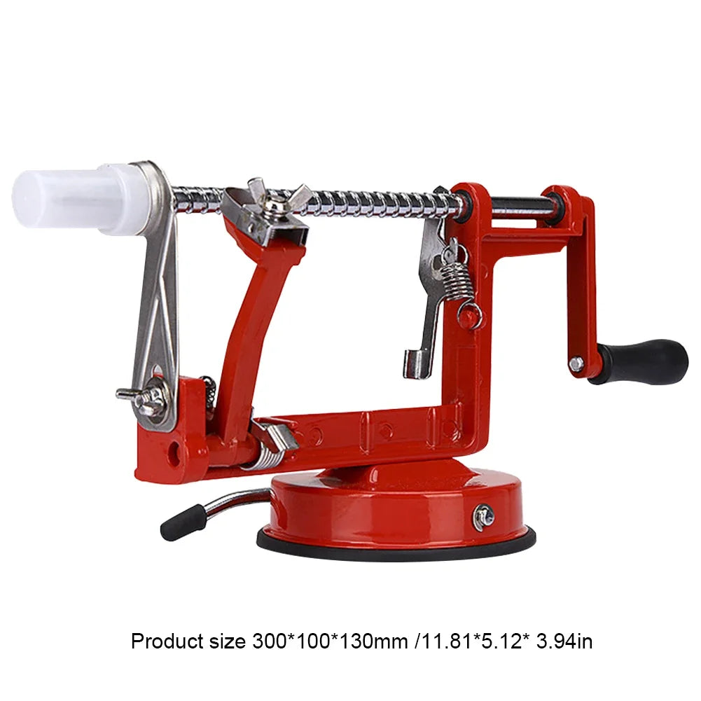 3-in-1-Apfelschäler, Edelstahl-Kern-Scheibenschneider, handgekurbelter Obstschäler, Schneidwerkzeuge, Küche, Apfelschneider, Entkerner