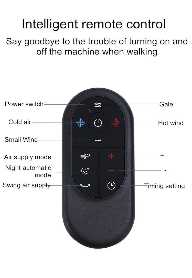 42-Zoll-220-V-Lüfter ohne Flügel, Dual-Purpose-Kühlung und Heizung, leise Heizung für zu Hause, schnelle Luftzirkulation und Reinigungsturm