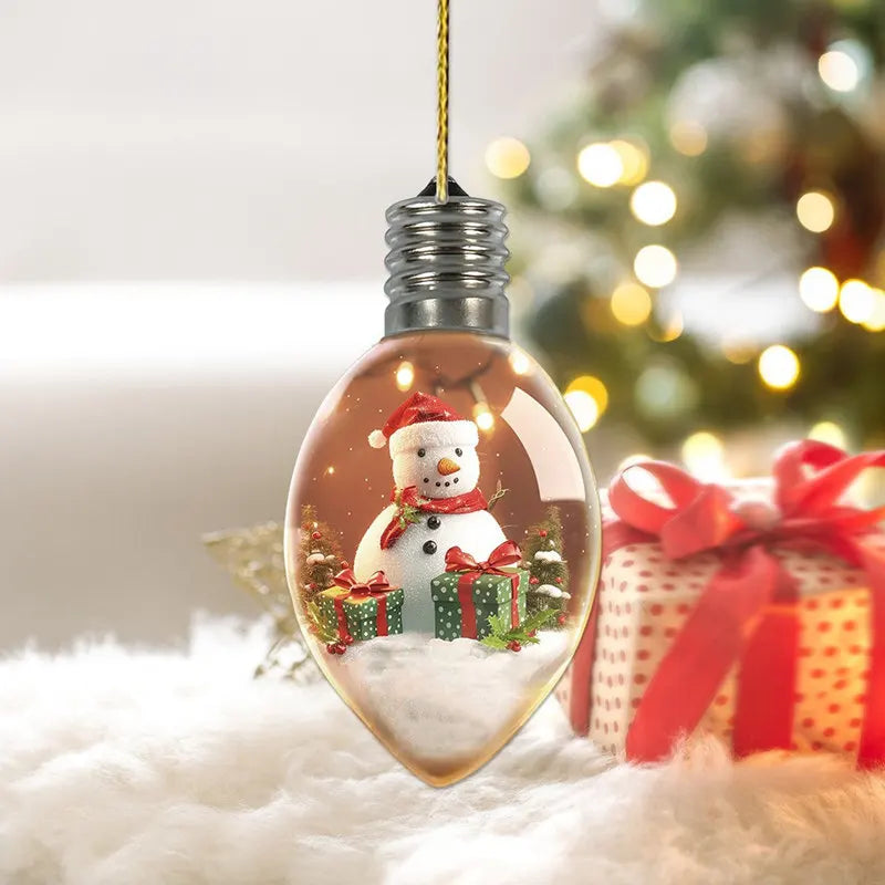 6 Stück Wunschflasche Weihnachtsbaum Anhänger Dekoration Acryl Weihnachtsanhänger Kinder Geburtstag Party Geschenke Weihnachtsschmuck