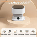 60 W tragbare faltbare Waschmaschine mit rotierenden vollautomatischen Mini-Unterwäsche-Socken 11 l Haushalts-Zentrifugalwaschmaschine