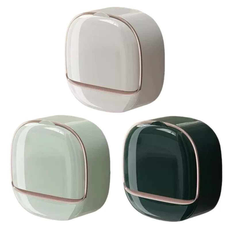 Seifenbox mit Ablauf & Deckel – Wandmontage, wasserdicht, ABS, 3 Farben, 1–3 Stück