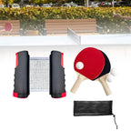 Einziehbares Tischtenisnetz und 1 Set Tennisschläger + Bälle