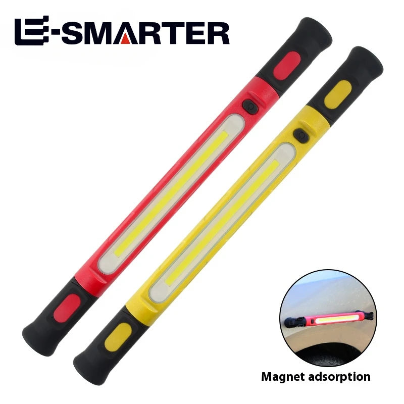 ESMARTER YH02 LED-Arbeitsleuchte – 50W COB, 3000lm, 4400mAh USB-C, Magnet & Haken, 360° | UL/CE/RoHS | Gelb & Rot