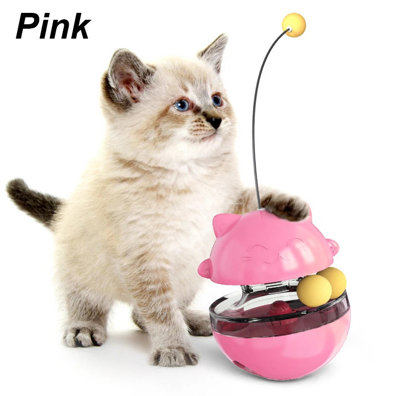 Neue lustige Katze Stick Katze Spielzeug Tumbler Leck Lebensmittel Ball Katze lindern Langeweile Tumbler Heimtierbedarf spielen mit Lebensmittelspüler selbst