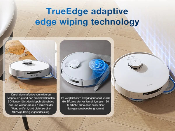ECOVACS T30C Pro Omni GEN 2 Staubsaugerroboter, Kehren, 25.000 Pa, Staubsaugersammler, Heißluft-Trockenbodenreinigung, Haushaltsgeräte