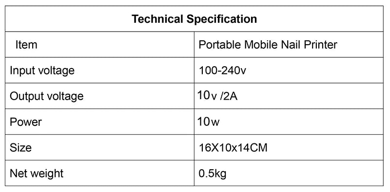Original mobiler Nageldrucker 3D professioneller digitaler Nageldrucker Artpro Nagellackdrucker für Nagelstudio und Personen
