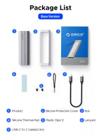 ORICO M.2 NVMe SATA SSD-Gehäuse, werkzeugloses USB, extern, 10 Gbit/s, M.2 NVMe-zu-USB-Adapter, unterstützt UASP für PCIe NVMe und SATA SSD