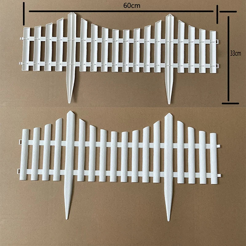 6 Stück Innenhof Innen-oder Außen gartenzaun Kunststoff zaun Kindergarten Blume kleiner Zaun DIY Zaun Dekoration